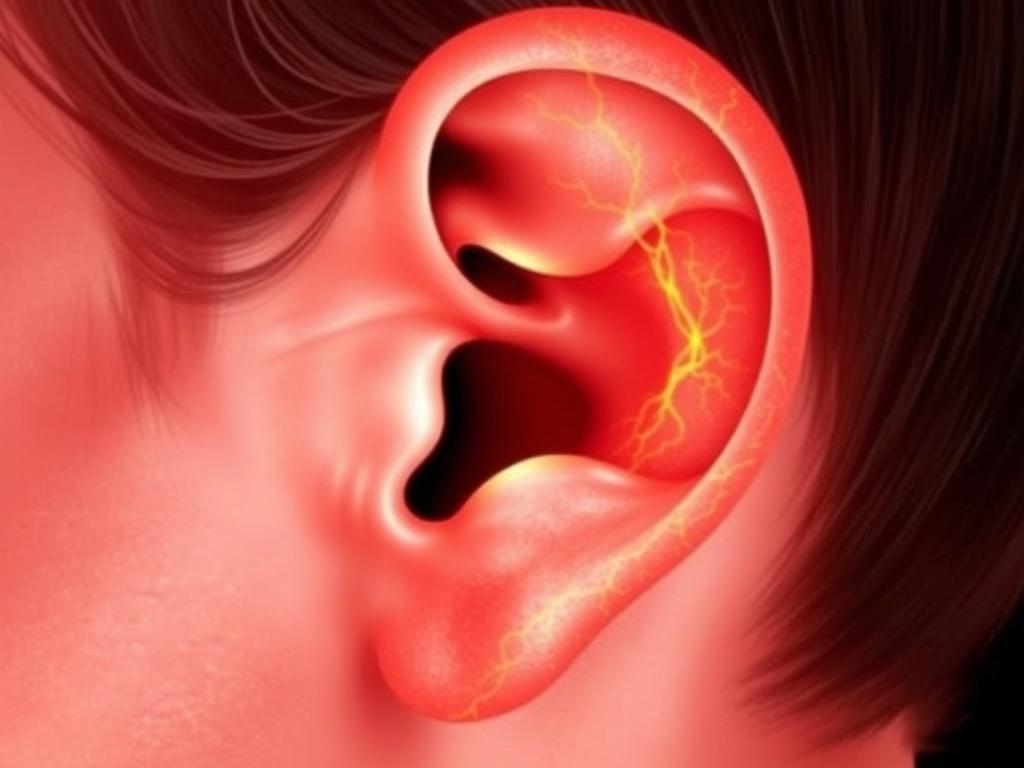 Inflammation of the middle earфото